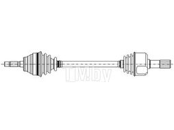 Полуось Citroen C5 (2001-2004) LH METELLI 17-0329