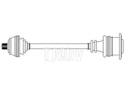 Полуось Audi A4 (2000-2001), VW Passat (2000-2005) LH c ABS METELLI 17-0609