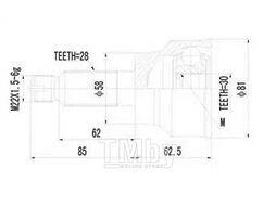 ШРУС внешний SUZUKI SX4 1.5VVT, 1.6, 1.6VVT, 2.0 (06>) AYWIPARTS AW1510367