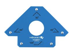 Магнитный угольник для сварочных работ 22,5кг, размер: 155х102х18мм HOEGERT HT3B651