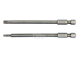 Биты TORX sec. T10, T25 1/4"х100мм (2шт) S2 HRC58-62 Yato YT-0490