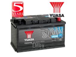 Аккумулятор AGM Start Stop Plus 12V 80Ah 800A ETN 0(R+) B3 317x175x190 21,9kg YUASA YBX9115