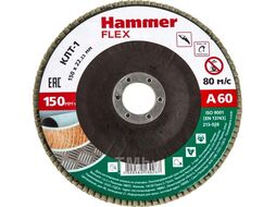 Круг лепестковый торцевой 150 Х 22 Р 60 тип 1 КЛТ Hammer Flex SE 213-028