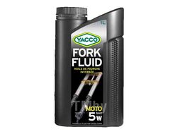 Масло для амортизаторов синтетическое 1 л - 5W вилочное YACCO FORK FLUID 5W/1