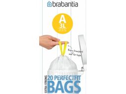 Пакеты для мусора Brabantia PerfectFit A 3л / 311727 (20шт, белый)