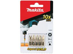 Набор бит MAKITA PH2 Impact Gold Torsion (5 шт) B-28357