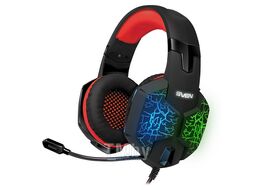 Наушники с микрофоном Sven AP-U988MV, 2.2м кабель, USB, Black-Red