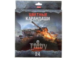 Набор цветных карандашей Hatber World of Tanks (WOT) / BKc 24460 (24шт)