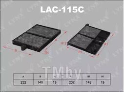 Фильтр салонный угольный (2 шт.) TOYOTA Avensis 97-03, Carina E 92-97, Picnic 96-01 LYNXauto LAC-115C