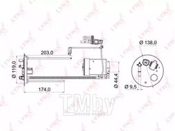 Фильтр топливный MITSUBISHI ASX 2.0 10>, Outlander II 2.0-2.4 09>, 3.0 06> LYNXauto LF-969M