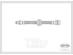 Шланг тормозной BMW 3 E36 Front L=450 CORTECO 19026636