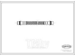 Шланг тормозной задн. Peugeot 405 87-96, 605 89-99, 607, 02-, Renault Avantime 01-03, Espace 96-02, Twingo 93- CORTECO 19018890