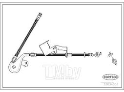 Шланг тормозной Peugeot 407 CORTECO 19034953