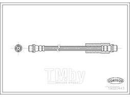 Шланг тормозной AUDI 100 C4, A6 C4 Front L=293 CORTECO 19020443