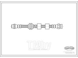 Шланг тормозной VW SHARAN 1.8T, 2.0, 2.8 V6, 1.9TDI 95- Front CORTECO 19026875