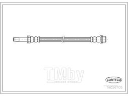 Шланг тормозной MERCEDES-BENZ SPRINTER, VW LT 28-46 95- Front L=363 CORTECO 19026705