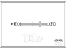 Шланг тормозной задн. Volvo S60 00-, V70 II 00-, XC70 Cross Country 00- CORTECO 19027752