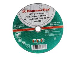 Круг отр. 230х2.0х22 C 36 R BFHammer Flex 232-006 по бетону, кирпичу, камню, керамике цена за 1 шт.