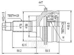 ШРУС внешний MAZDA 626(GF) 1.8-2.0 97-02 AYWIPARTS AW1510885A