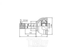 ШРУС внешний TOYOTA Land Cruiser 4.2D-4.5 90-97 AYWIPARTS AW1510097