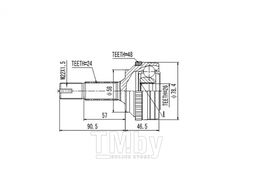 ШРУС внешний TOYOTA Vitz(SCP10)/Yaris 1.0 99> AYWIPARTS AW1510082A