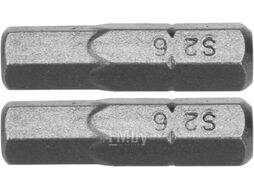 Бита HEX H6х25мм 1/4" (2шт) AlSl S2 Yato YT-77923