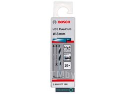 Сверло спиральное Bosch HSS PointTeQ 3,0мм DIN 338 (135 град.) по металлу (10 шт.) 2.608.577.198 BOSCH