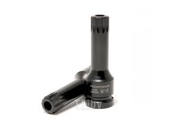 Головка-бита SPLINE глубокая ударная M16 с отверстием, 1/2" RockFORCE RF-24807816T