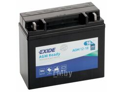 Аккумуляторная батарея EXIDE AGM12-18 евро 18Ah 250A 181/77/167 moto AGM12-18