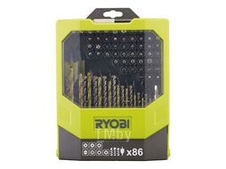 Набор сверл и бит RYOBI RAK86MiXC (86 шт.)