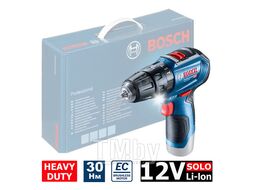 Аккум. ударная дрель-шуруповерт BOSCH GSB 12V-30 в кор. (12.0 В, БЕЗ АККУМУЛЯТОРА, 2 скор., 30 Нм, шурупы до 8 мм, сверление в металле до 10 мм)