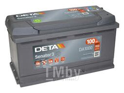 Аккумуляторная батарея 100Ah DETA SENATOR3 12 V 100 AH 900 A ETN 0(R+) B13 353x175x190mm 23.3kg DA1000