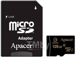 Карта памяти Apacer microSDHC (Class 10) 128GB + адаптер (AP128GMCSX10U1-R)