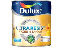 Краска Dulux Ultra Resist для кухни и ванной (1л, белый матовый)