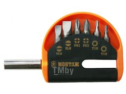 Насадки 1/4" SL, PH, TORX с держателем CrV МОНТАЖ (набор/6шт)