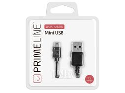 Дата-кабель PrimeLine USB - mini USB, 1.2м, черный 7203