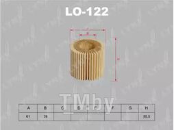 Фильтр масляный TOYOTA Auris 1.3-1.6 09>, IQ 1.3 09>, Yaris 1.3 09> LYNXauto LO-122