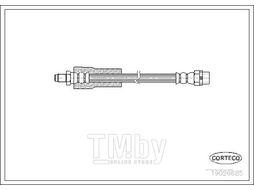 Шланг тормозной передн. BMW 7 94-01 CORTECO 19026685