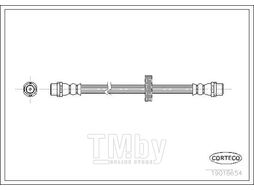 Шланг тормозной VW PASSAT B3 1988- Front L=350 CORTECO 19018654