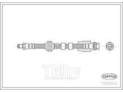 Шланг тормозной FORD MONDEO 2002- CORTECO 19030140