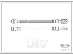 Шланг тормозной Audi A6 1997-05, VW Passat 1996-05 Rear CORTECO 19032277