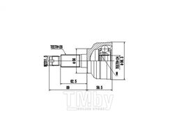 ШРУС внешний KIA Carens 1.8 02-06/Clarus 1 .8-2.0 96> AYWIPARTS AW1510006