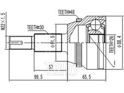 ШРУС внешний TOYOTA Camry(V40) 3.5 06>, LEXUS RX330 03-05 / RX350 06-08 AYWIPARTS AW1510193A