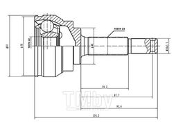 ШРУС внешний NISSAN Micra 1.3 (92>00), 1.5D (98>03) AYWIPARTS AW1510510