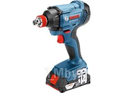 Аккум. ударный гайковерт BOSCH GDX 180-LI в чем. (18.0 В, 2 акк., 3.0 А/ч Li-Ion, посадочн. квадрат 1/2, внутр. шестигр. 1/4 ", 180 Нм, вес 1.7 кг)