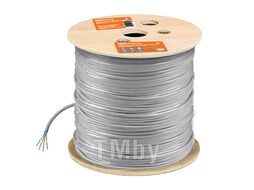 Кабель витая пара F/UTP Cat 6 4х2х23AWG (305м) solid, ПВХ, серый TDM