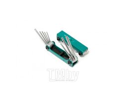 Набор ключей TORX складной, 8пр. (T9, T10, T15, T20, T25, T27, T30, T40) Rock FORCE RF-5083F