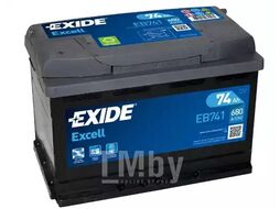 Аккумулятор EXIDE EXCELL 12V 74AH 680A ETN 1(L+) B13 278x175x190mm 18.29kg