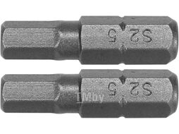 Бита HEX H5х25мм 1/4" (2шт) AlSl S2 Yato YT-77922