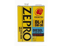 Масло моторное IDEMITSU ZEPRO DIESEL DL-1 5W-30 4L Синтетическое JASO DL-1 ACEA С2-08 IDEMITSU 2156041